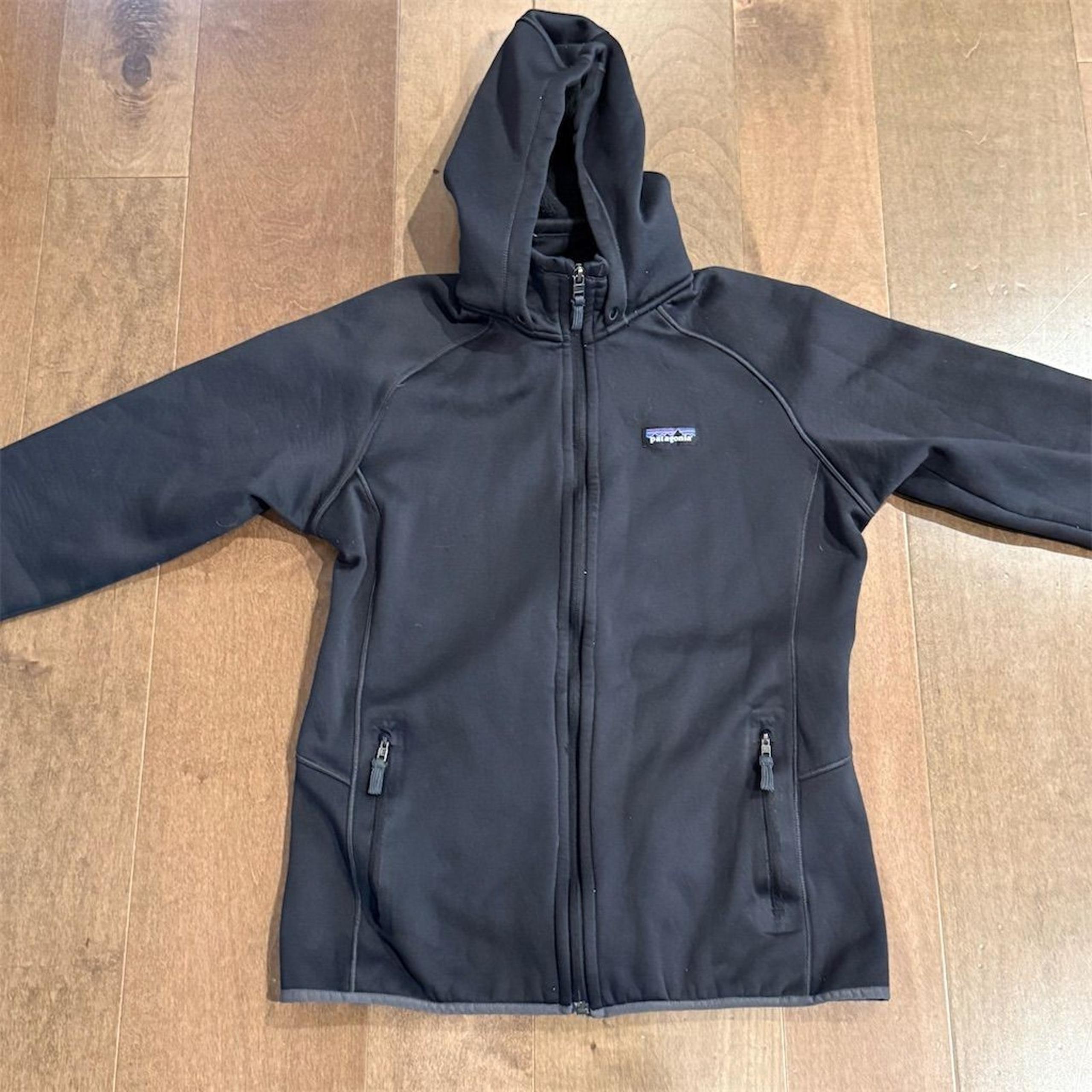 Patagonia Women's Tech Fleece Hoody Black Full Zip Size L Casual
