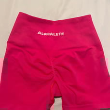 hot pink Alphalete amplify shorts