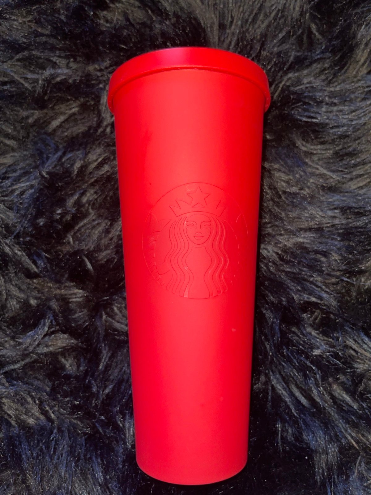 Starbucks matte red