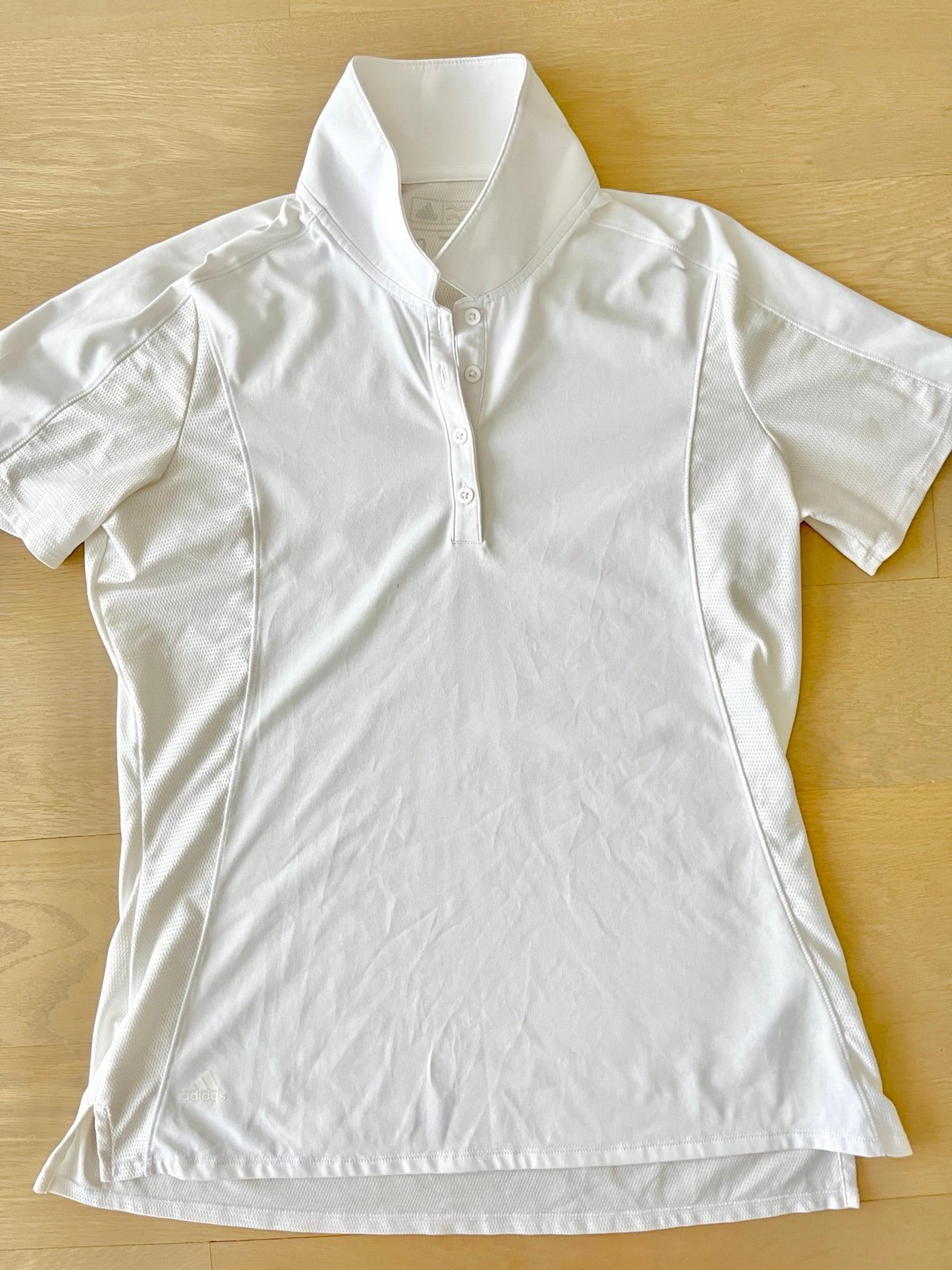 White Adidas womens medium POLO GOlf Shirt