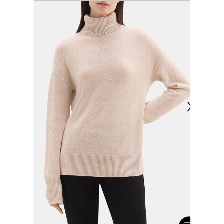 Reiss Slouchy Turtleneck Sweater in Cashmere Size L