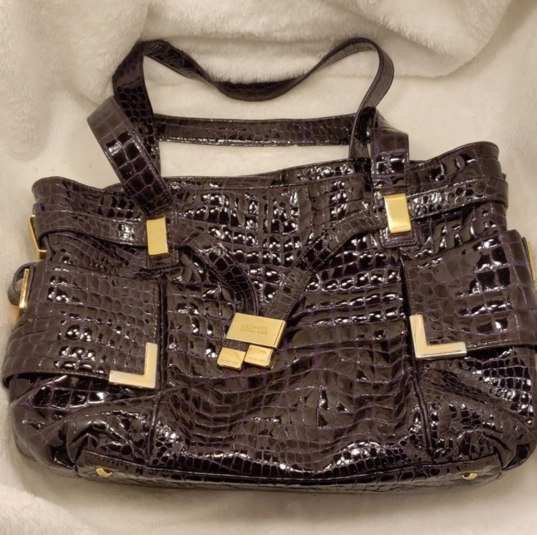 MK Michael Kors Python Beverly Satchel