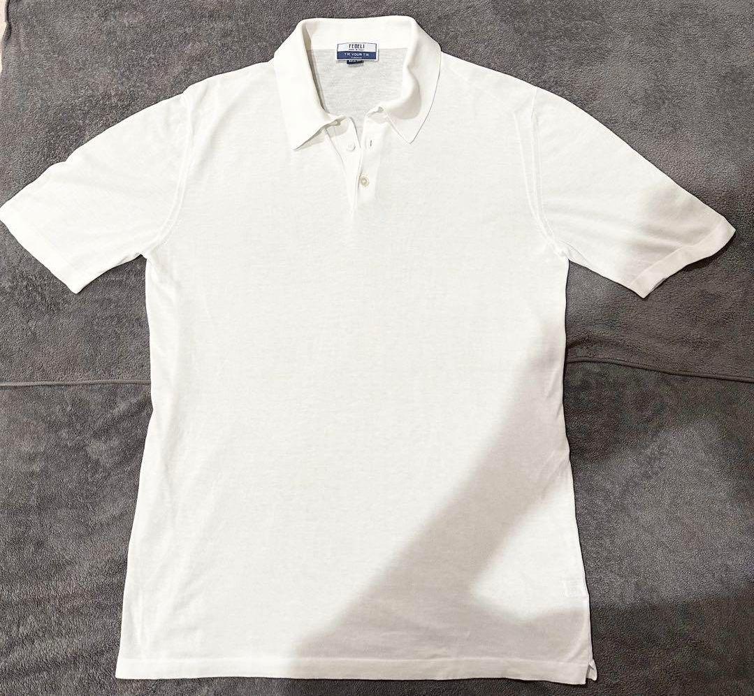 Fedeli Tie Your Tie別注 サイズ48 ニット ポロ コットン Fedeli Tie Your Tie special order size 48 knitted polo shirt