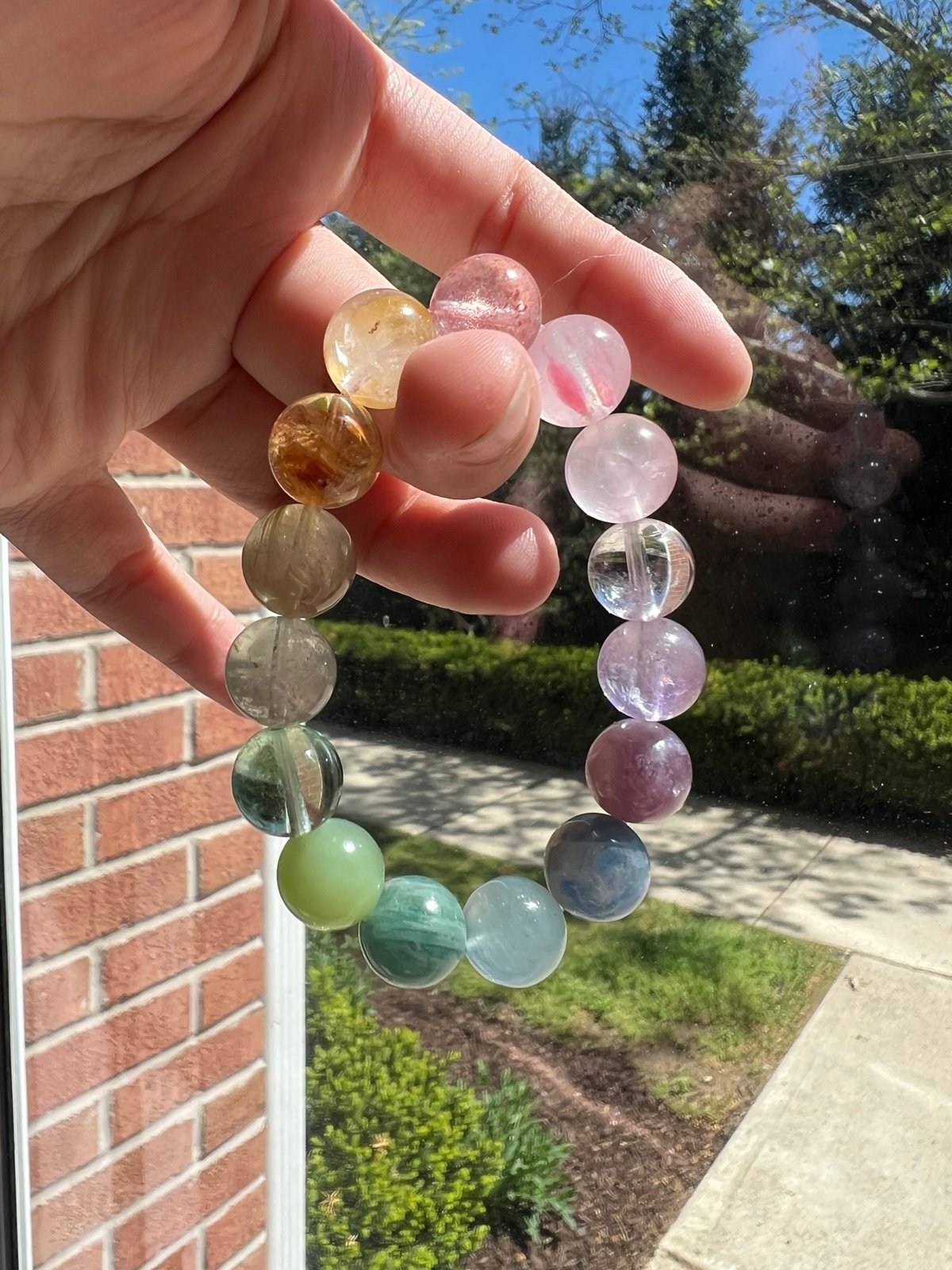 Rainbow crystal bracelet
