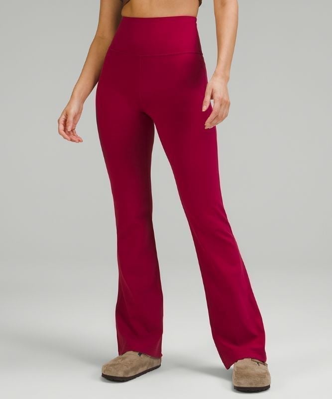 Lululemon Groove Pant Super High-Rise Flare Nulu Petite Asia Fit Pomegranate 30”