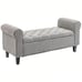 50 Bed End Bench with Ottoman and Storage, Gray (Free Delivery)
