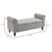 50 Bed End Bench with Ottoman and Storage, Gray (Free Delivery)