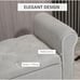50 Bed End Bench with Ottoman and Storage, Gray (Free Delivery)
