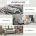 50 Bed End Bench with Ottoman and Storage, Gray (Free Delivery)