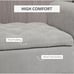 50 Bed End Bench with Ottoman and Storage, Gray (Free Delivery)