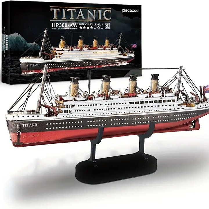 3D Puzzles For Adults, Titanic Metal Ship Model Building Kits, Difficult Watercr