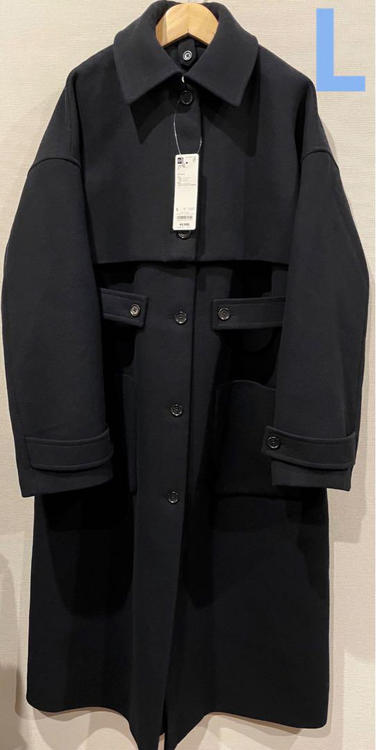 GUrokh 2-piece coat, size L, navy, long coat