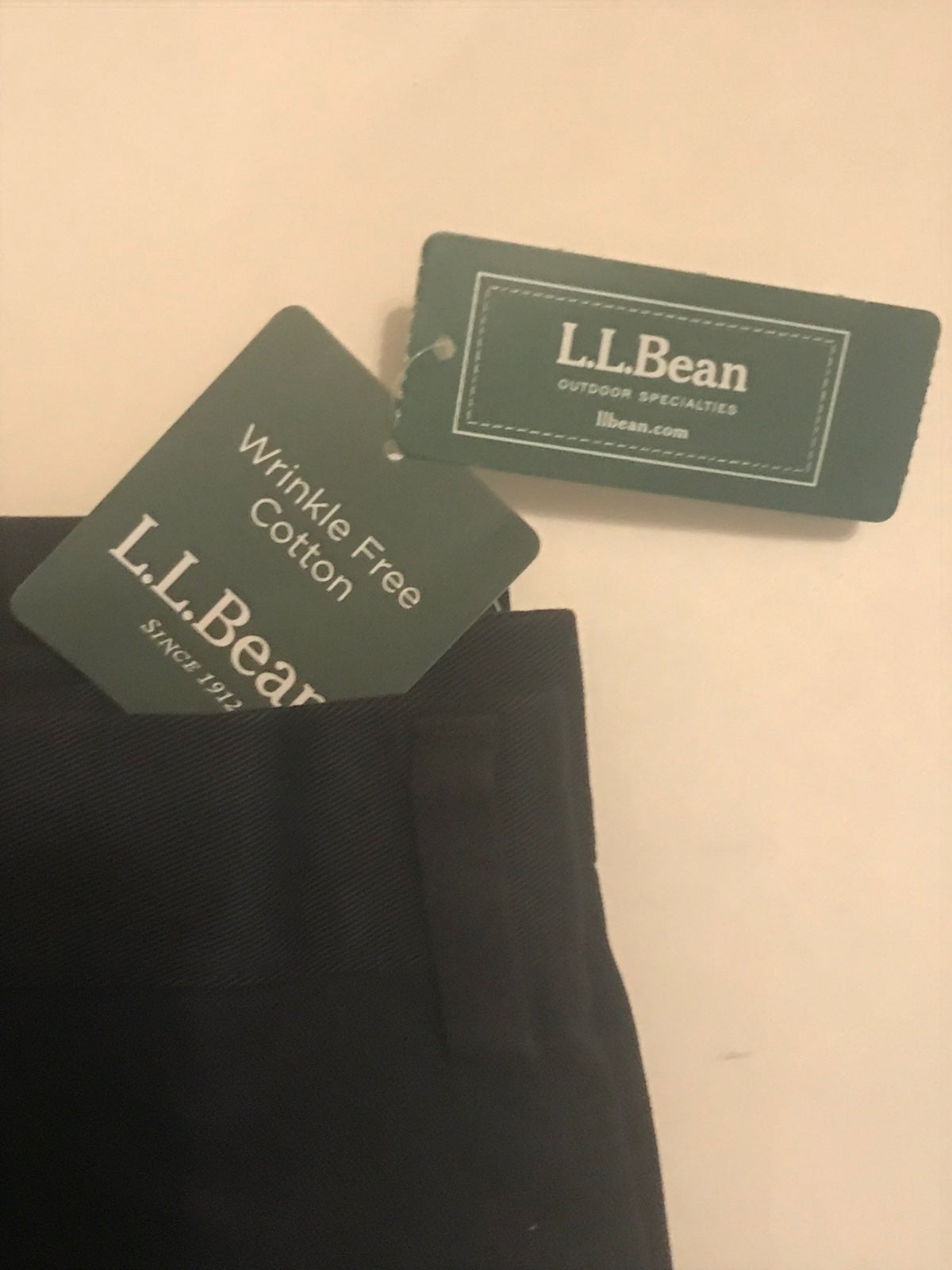 LL Bean Men's New Navy Wrinkle-Free Double L® Chinos 44x29