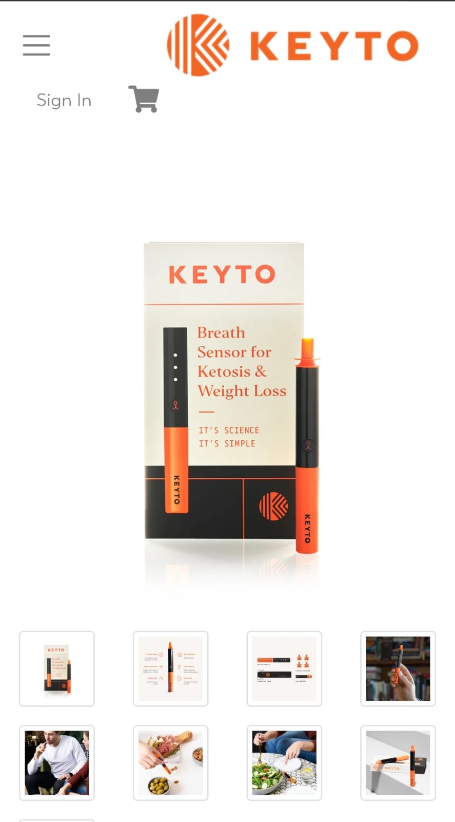 Like New Keyto Breath Sensor for Ketosis and Weightloss