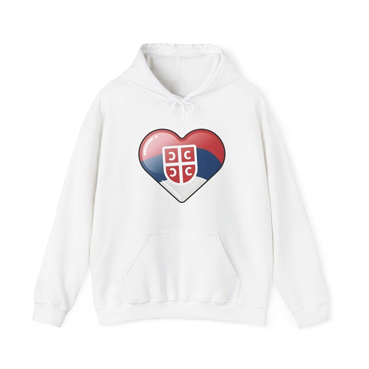 Modern Unisex Serbia Hoodie Rbija U Srcu