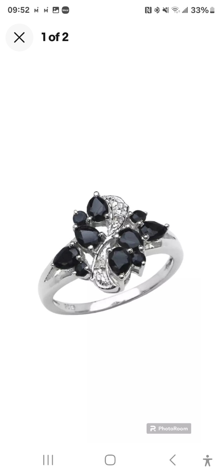Classy Womens Sterling Silver 1.40 CTW Sapphire and Topaz Size 7 Designer Ring