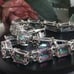 HUGE MYSTIC TOPAZ 925 STERLING SILVER PLATINUM FINISG BRACELET - 7