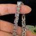 HUGE MYSTIC TOPAZ 925 STERLING SILVER PLATINUM FINISG BRACELET - 7