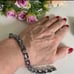 HUGE MYSTIC TOPAZ 925 STERLING SILVER PLATINUM FINISG BRACELET - 7