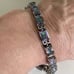 HUGE MYSTIC TOPAZ 925 STERLING SILVER PLATINUM FINISG BRACELET - 7
