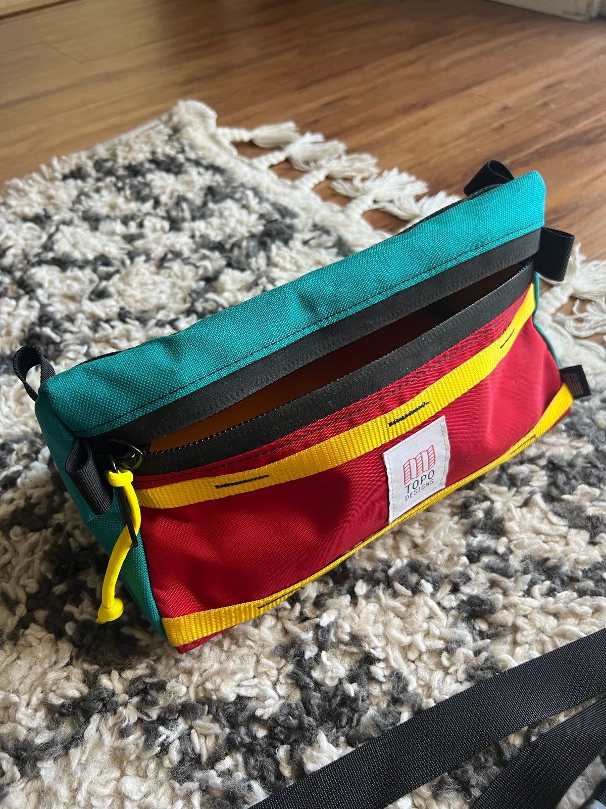 Topo Designs Bike Bag - Red/Turquoise - Preloved