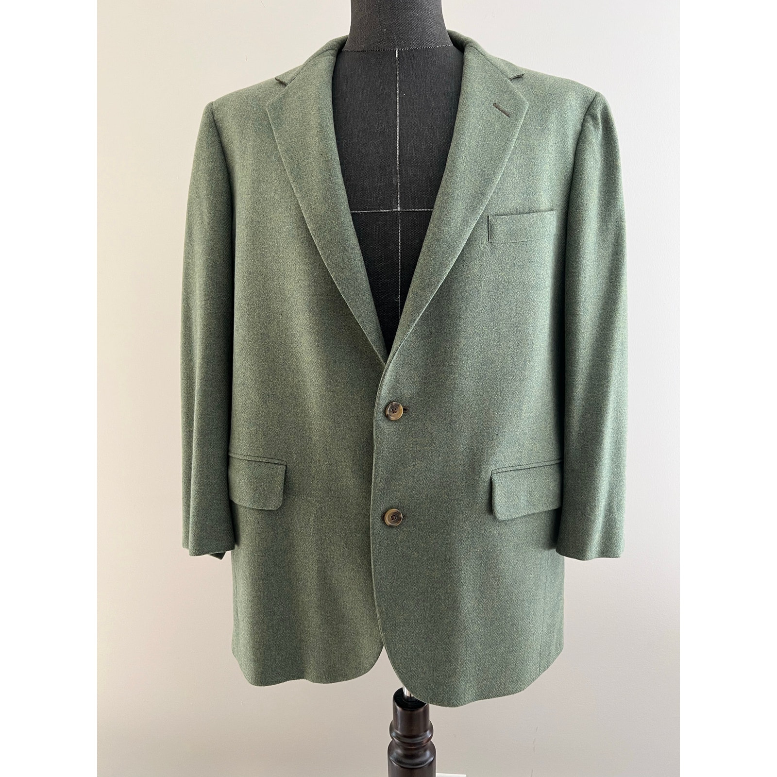 Vintage The Andover Shop 2 Button Suit Jacket Blazer Sage Green Size 42 JJ