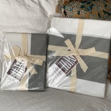 BNIP West Elm Mod Stripe Twin Duvet Cover and Sham