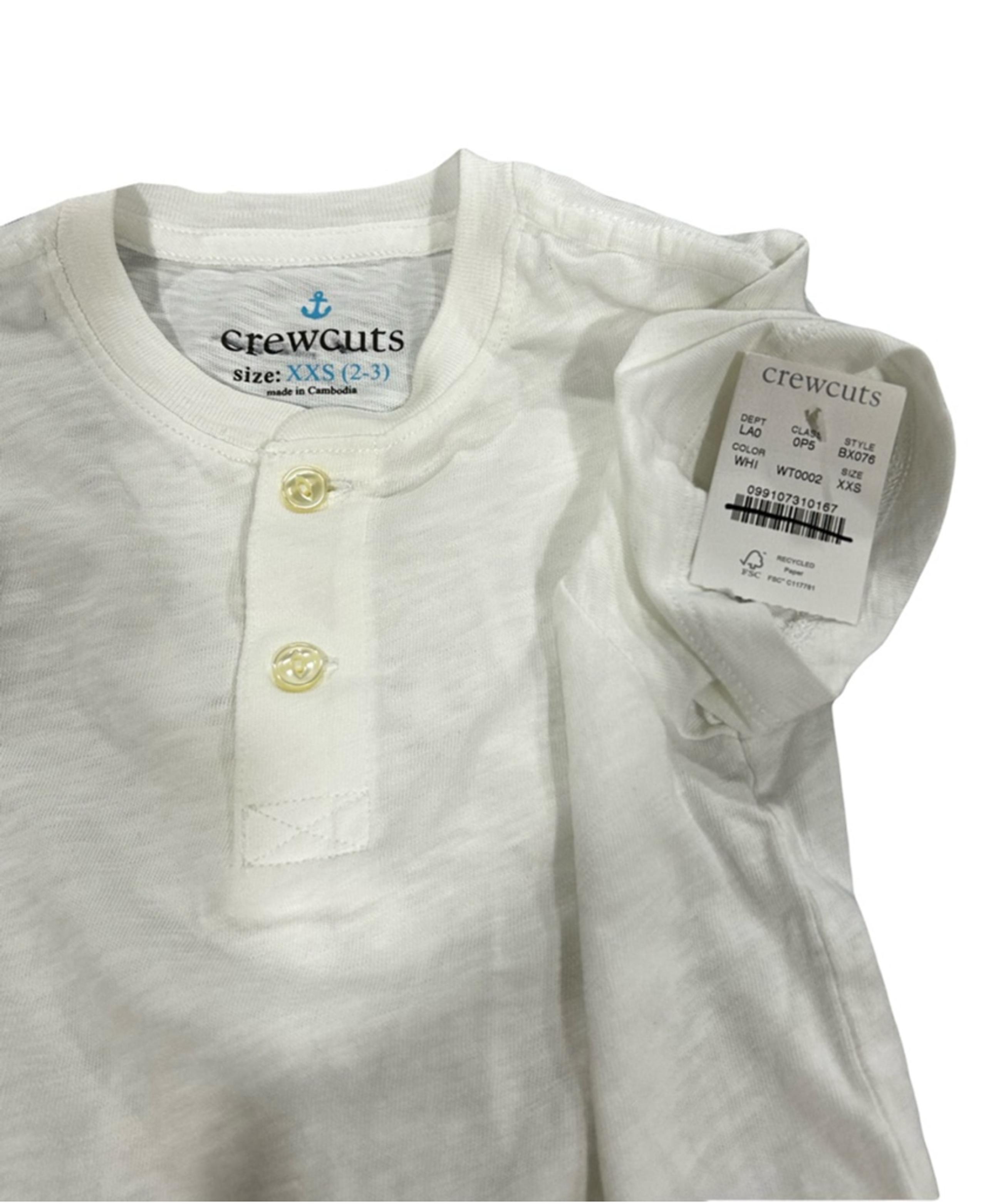J.Crew Crewcuts Kids' short-sleeve garment-dyed henley size XXS Age 2-3