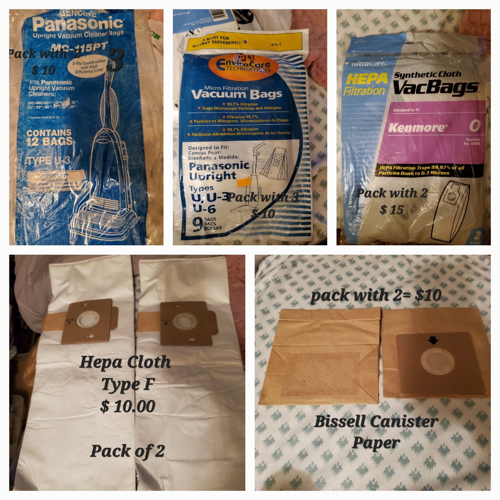 Lot of 12 Vaccum Bags Variety