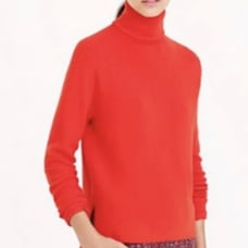 J.Crew Red Side Slit Turtleneck Sweater sz XS