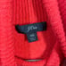 J.Crew Red Side Slit Turtleneck Sweater sz XS