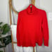 J.Crew Red Side Slit Turtleneck Sweater sz XS