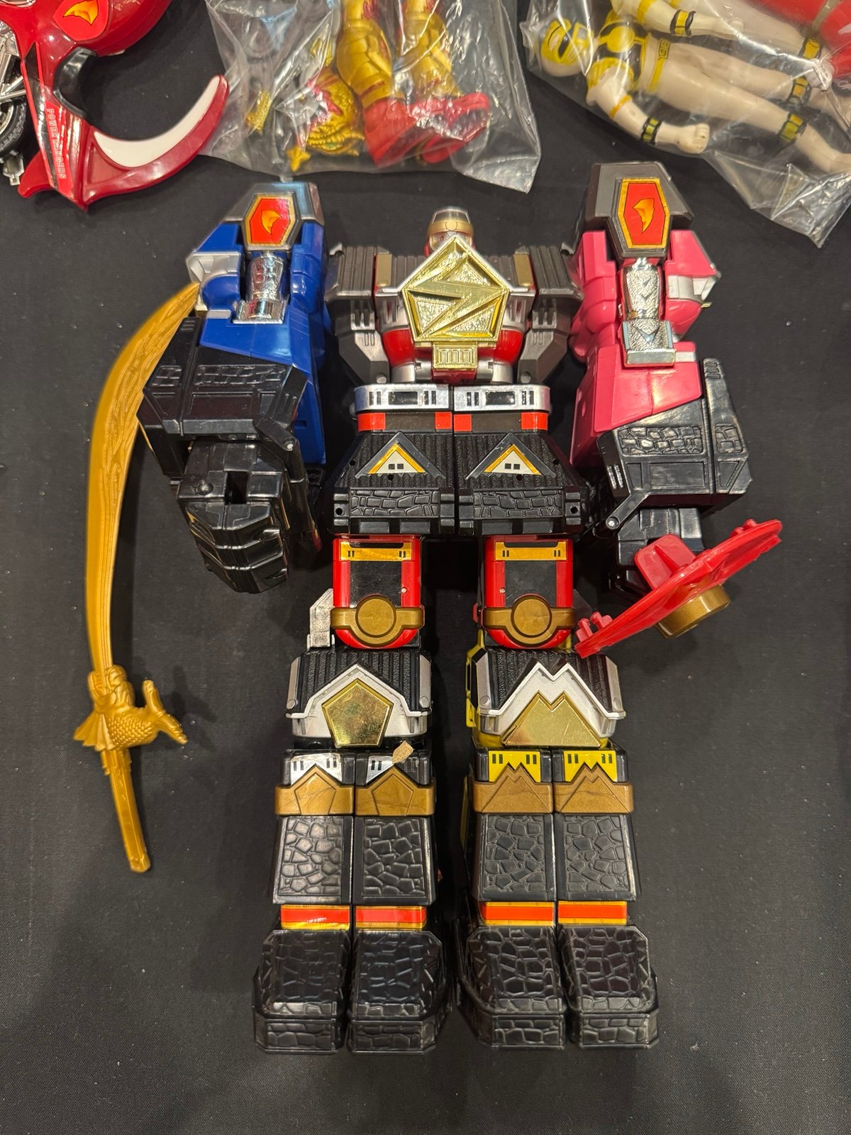 Vintage 1995 Mighty Morphin Power Rangers Shogun Megazord Bandai w/Helmet, Sword