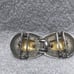 Paquette Silver Gold Interlocking Engraved Horseshoe Buckle Set Signed Great