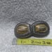 Paquette Silver Gold Interlocking Engraved Horseshoe Buckle Set Signed Great