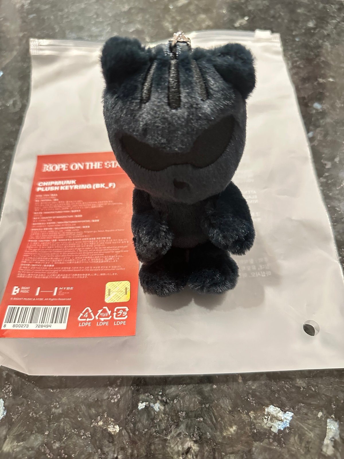 BTS J-HOPE Chipmunk Plush Keyring Official HOPE ON THE STAGE