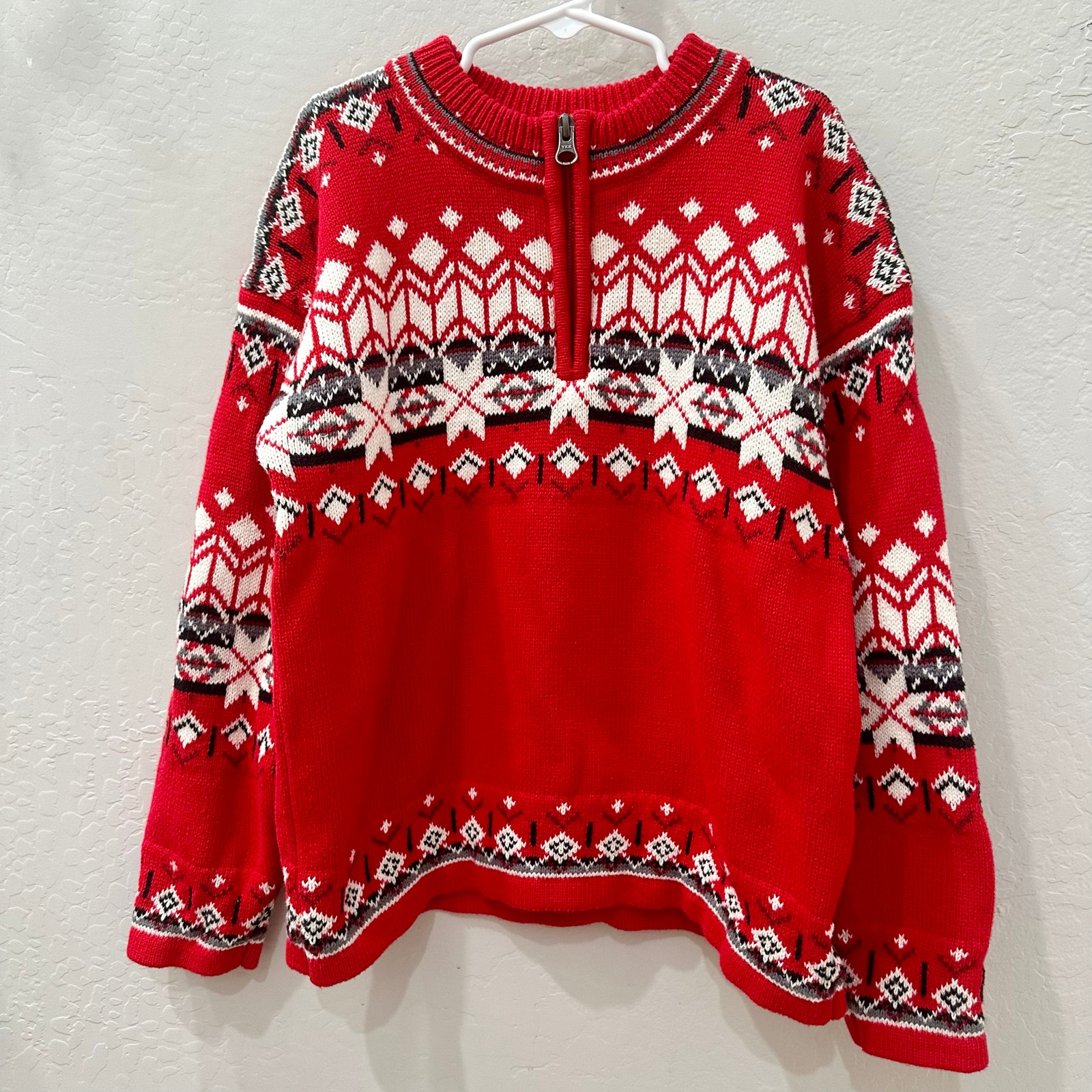 Hanna Andersson Red Holiday Sno Happy Sweater