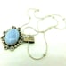 Blue Lace Agate Sterling Silver Necklace Snake Chain 20” Pendent Mint BeadRage