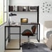 55 L-Shaped Desk Corner Computer Desk Writing Workstation Table w/Hutch Teak