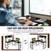 55 L-Shaped Desk Corner Computer Desk Writing Workstation Table w/Hutch Teak