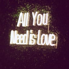all you need is love neon sign