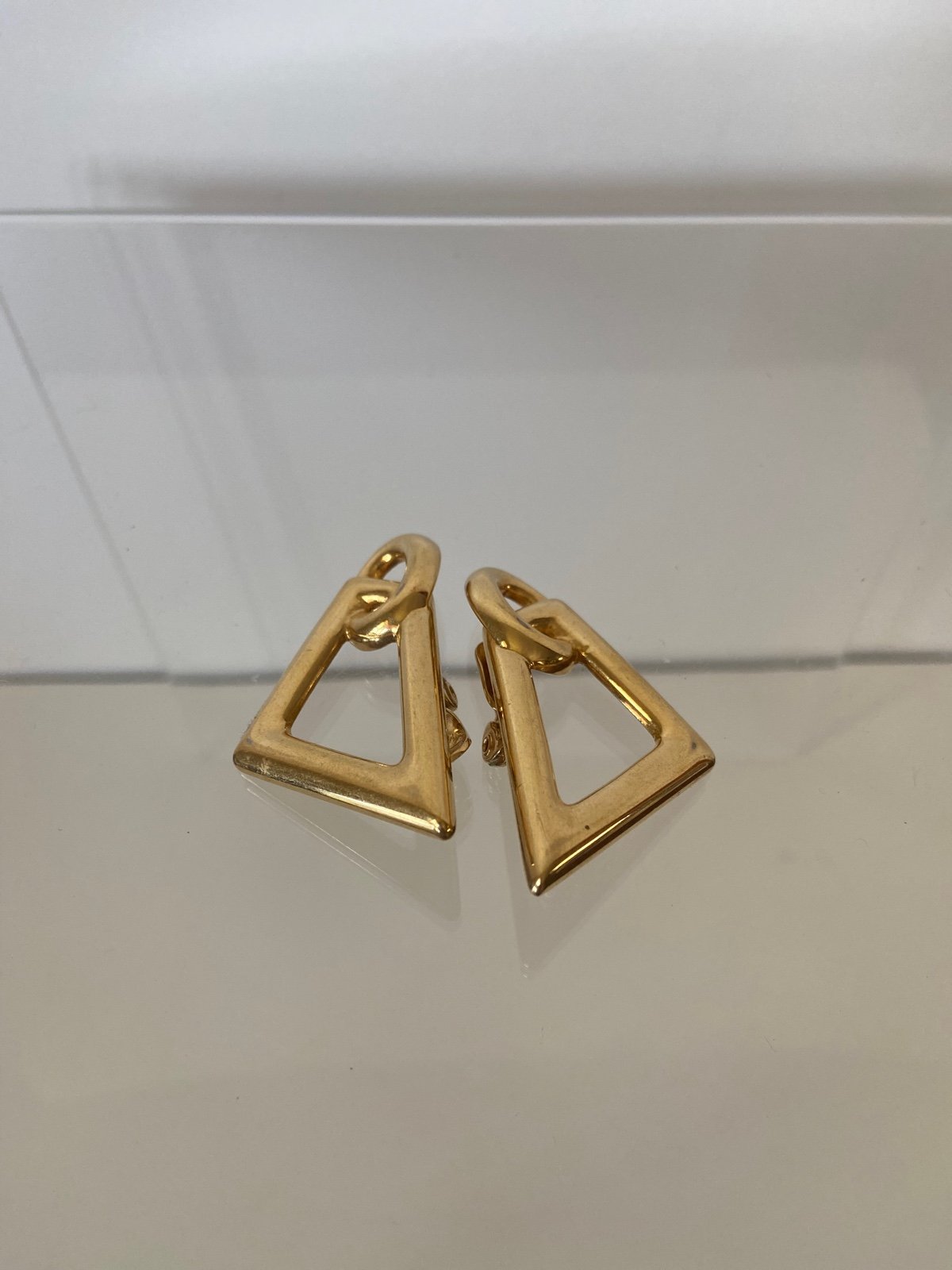 Vintage Monet gold clip on earrings