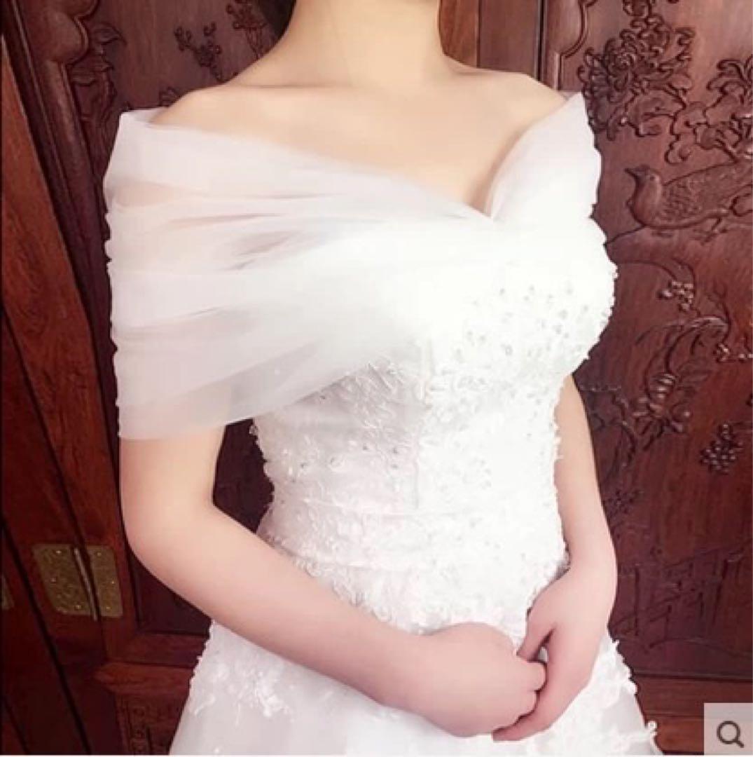New⭐️Bridal Cape, Off-Shoulder Shawl, Dress Bolero for Wedding (Conceals Upper Arms)
