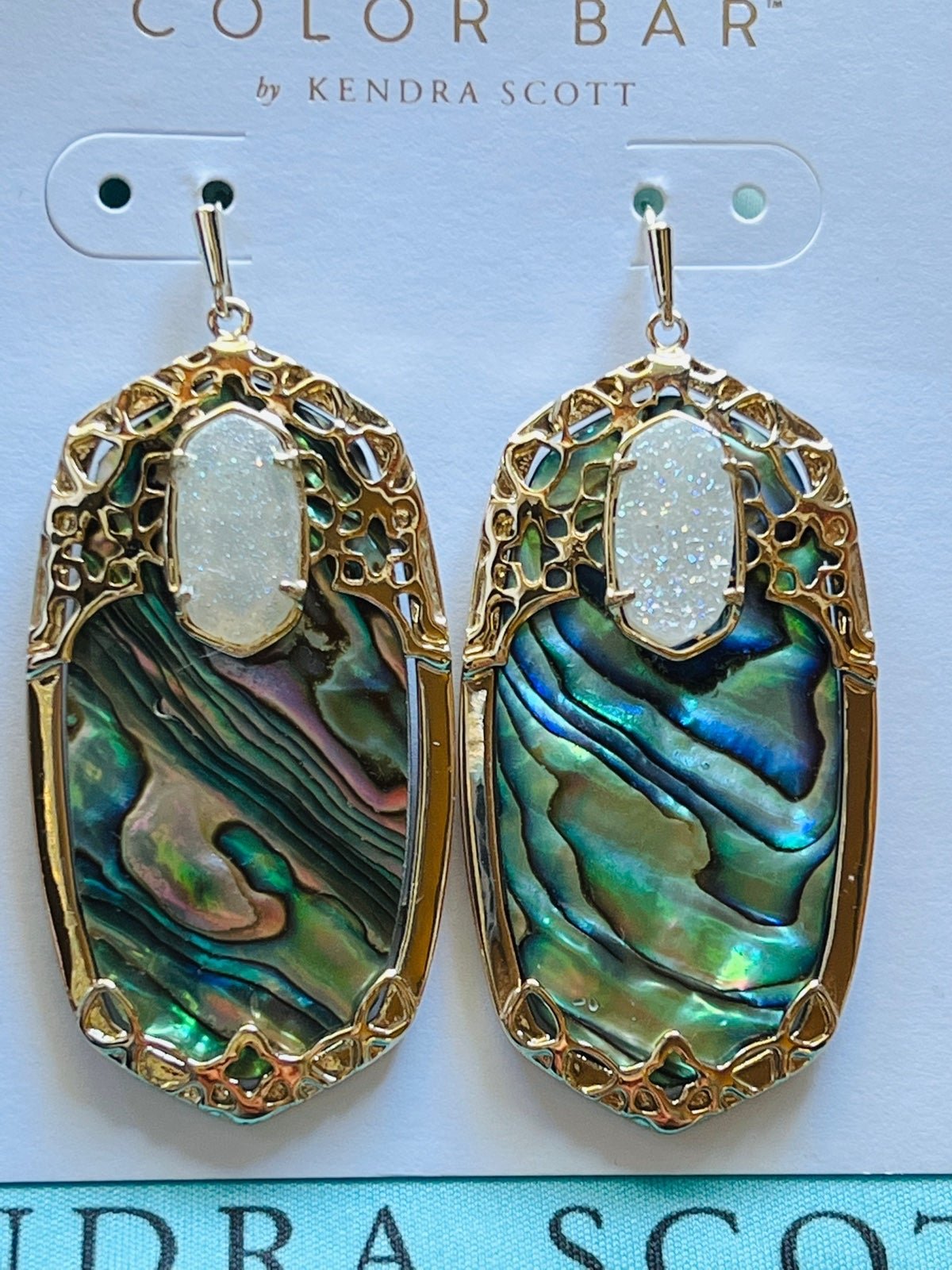 Kendra Scott Deva Abalone & Iridescent Drusy Earrings