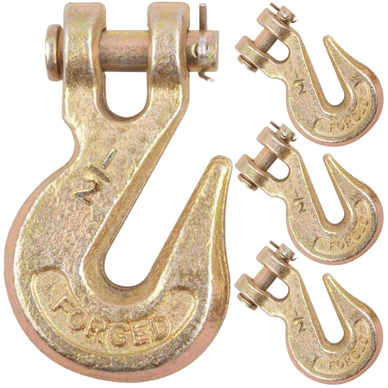 4Pcs G70 Clevis Grab Hooks 1/2'' 51,000lb for Towing, Truck, Trailer & Rigging
