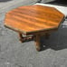 Mid-Century Modern Octagon Shaped Oak Table with Beautiful Round Legs