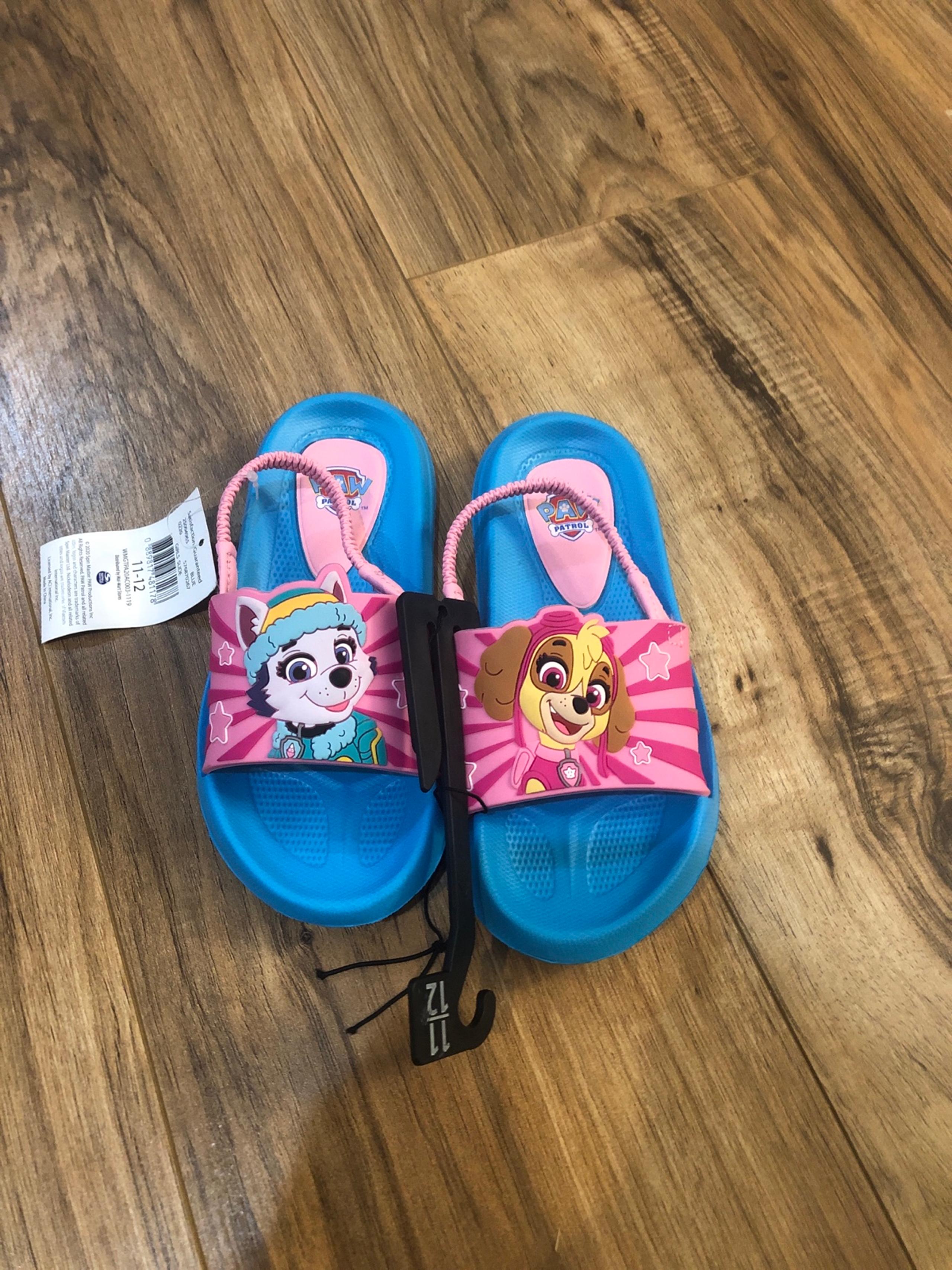 Paw Patrol Pink Slide Sandals Size 11-12