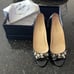 Prada black taffeta jewel heels