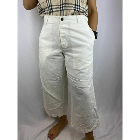Armani Jeans Women's Wide Leg White Pant