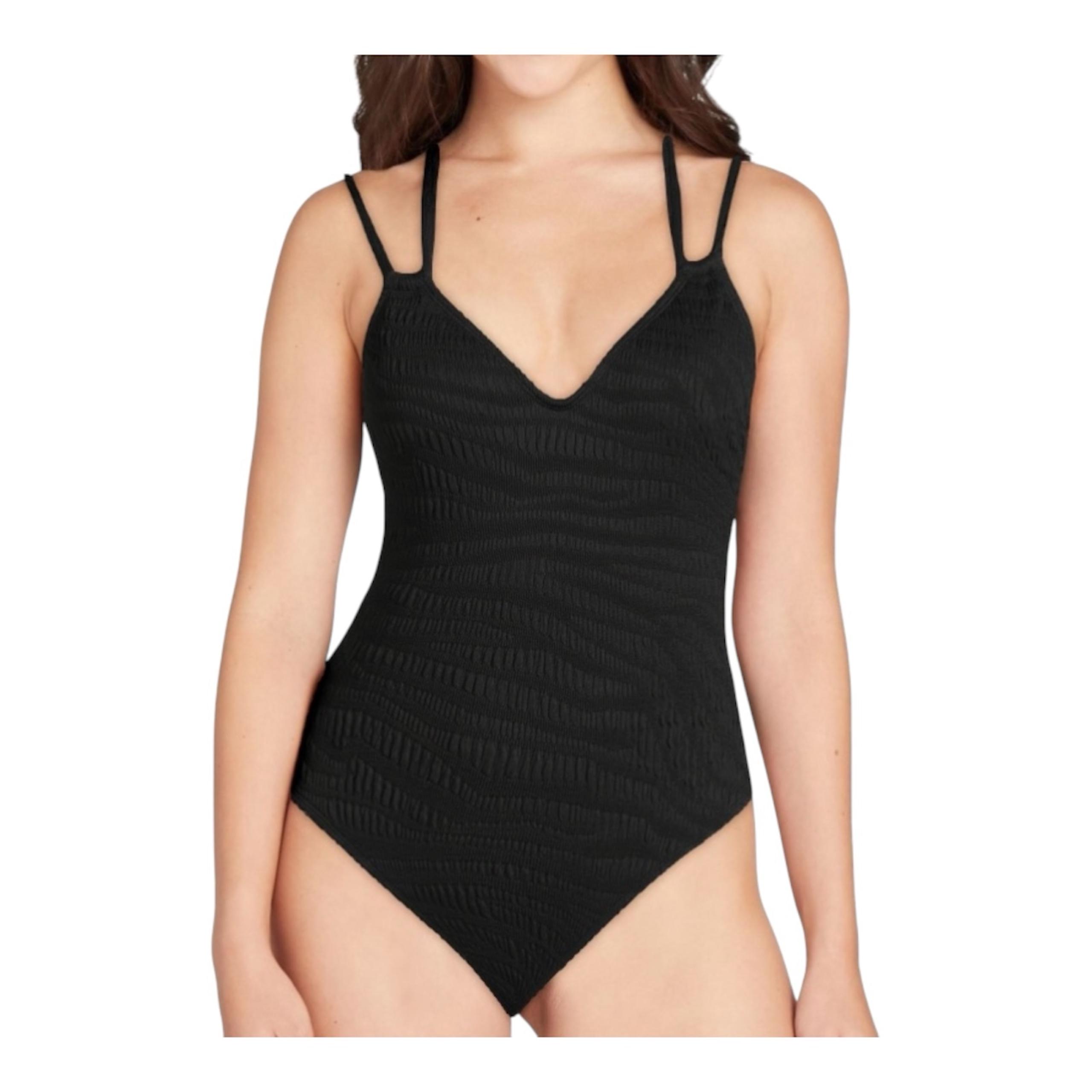 No Boundaries One Piece Black Swimsuit Cheeky High-Leg Women's Size XXS (00)
